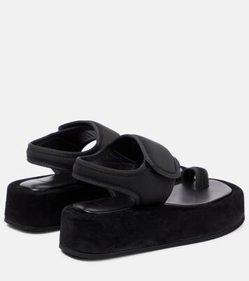 Neoprene and suede platform sandals | Wardrobe.NYC