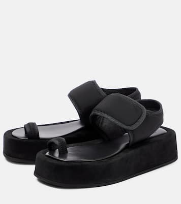 Neoprene and suede platform sandals | Wardrobe.NYC