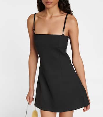 Convertible A-line twill minidress | Coperni