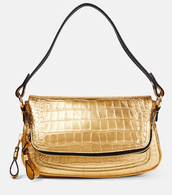 Jennifer Small croc-effect metallic leather shoulder bag | Tom Ford