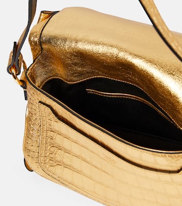 Jennifer Small croc-effect metallic leather shoulder bag | Tom Ford