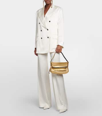 Jennifer Small croc-effect metallic leather shoulder bag | Tom Ford