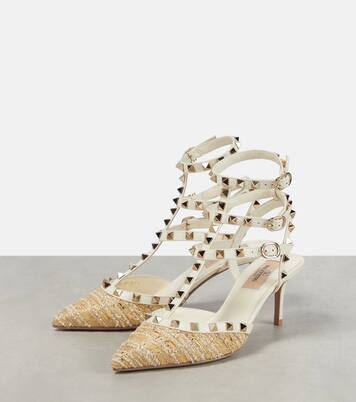Escarpins Rockstud en tweed et cuir | Valentino Garavani