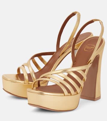 Amaya 125 leather platform sandals | Malone Souliers