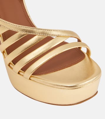 Amaya 125 leather platform sandals | Malone Souliers