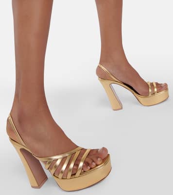 Amaya 125 leather platform sandals | Malone Souliers