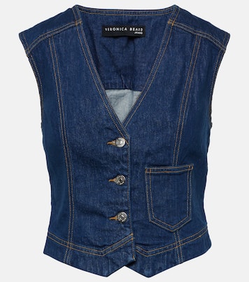 Gilet de costume Valeria en jean | Veronica Beard