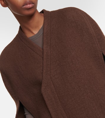 Wool zipped cape | Rick Owens