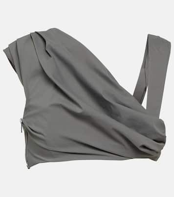 Draped jersey crop top | Entire Studios