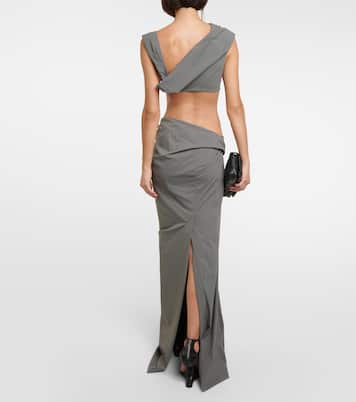Draped jersey crop top | Entire Studios