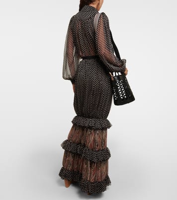 Gonna lunga in seta con stampa | Etro