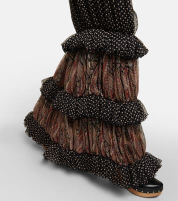 Gonna lunga in seta con stampa | Etro