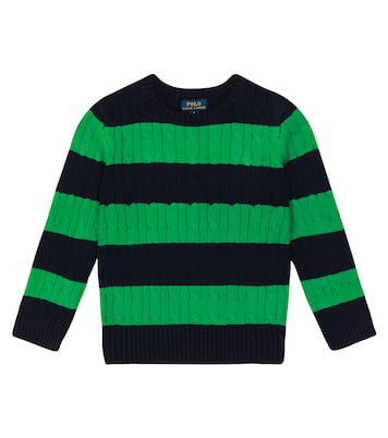 Pullover in cotone a trecce e righe | Polo Ralph Lauren Kids