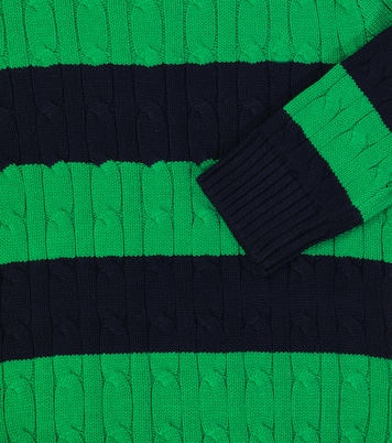 Pullover in cotone a trecce e righe | Polo Ralph Lauren Kids