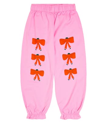 Pantaloni in cotone con stampa e volant | Tinycottons