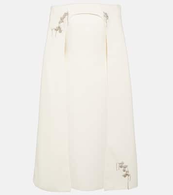 Novia - vestido midi con capa y cristales | Safiyaa