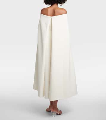 Novia - vestido midi con capa y cristales | Safiyaa