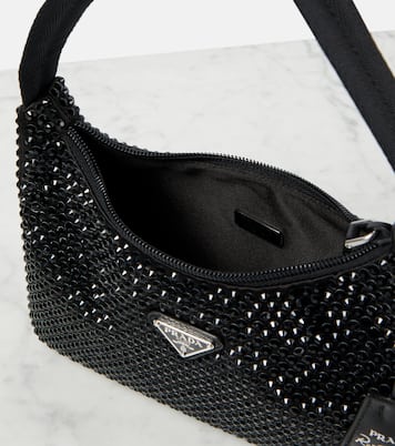 Borsa in raso con cristalli | Prada