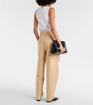 Pantaloni regular in cotone arricciato | Victoria Beckham