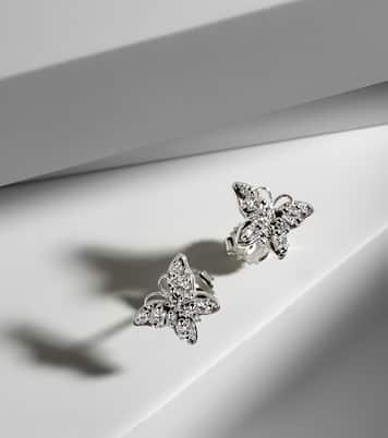 Boucles d'oreilles Fireworks Butterfly en or blanc 18 ct et diamants | Suzanne Kalan