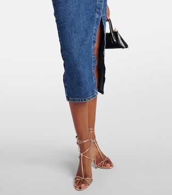 Vestido midi de denim | Self-Portrait