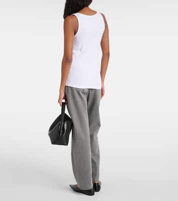 Ribbed-knit cotton-blend jersey tank top | Toteme