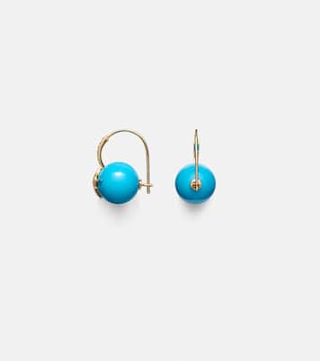 Boucles d'oreilles Starburst en or 14 ct, turquoise et diamants | Sydney Evan