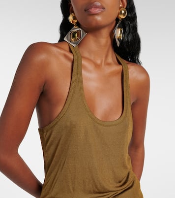 Ribbed-knit crêpe jersey tank top | Tom Ford