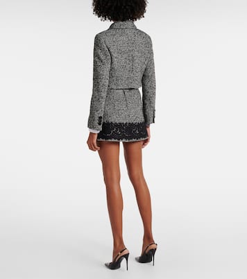 Minifalda de tweed con ribete de encaje | Dolce&Gabbana