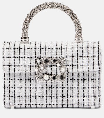 Sac Envelope Flower Jewel en tweed | Roger Vivier