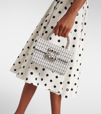 Sac Envelope Flower Jewel en tweed | Roger Vivier