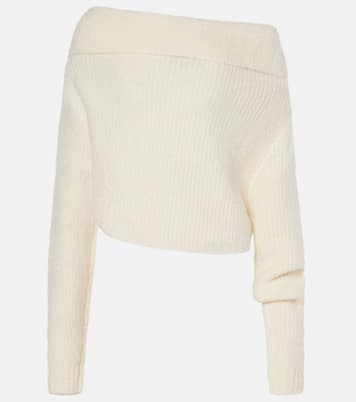 Off-shoulder bouclé sweater | Christopher Esber