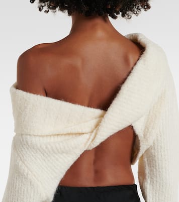 Off-shoulder bouclé sweater | Christopher Esber