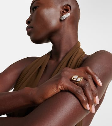 Bague Golden Strands en or blanc et jaune 18 ct et diamants | Yeprem
