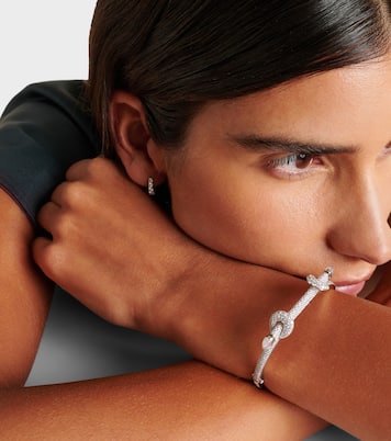 Bracciale Chakra Icon in oro bianco 18kt con diamanti e quarzi | Ananya