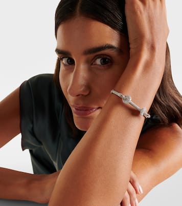 Bracciale Chakra Icon in oro bianco 18kt con diamanti e quarzi | Ananya