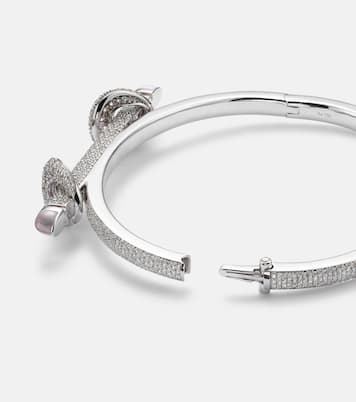 Bracciale Chakra Icon in oro bianco 18kt con diamanti e quarzi | Ananya
