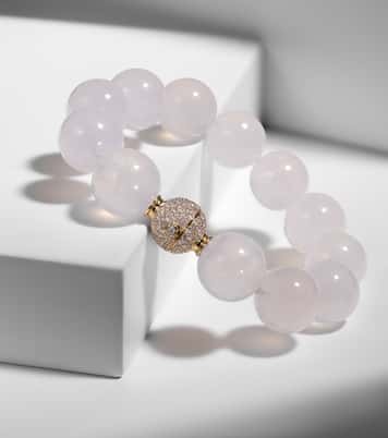 Bracelet Riviera Orb en or 18 ct, pierre de lune et diamants | Octavia Elizabeth