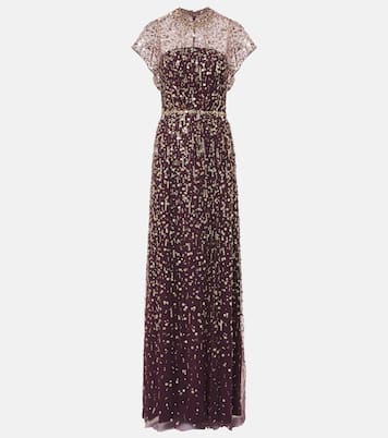 Abito lungo con paillettes | Jenny Packham