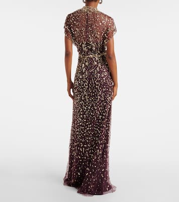Abito lungo con paillettes | Jenny Packham