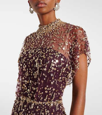 Abito lungo con paillettes | Jenny Packham