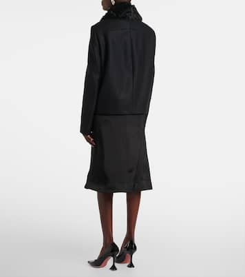 Shearling-trimmed wool-blend jacket | Toteme