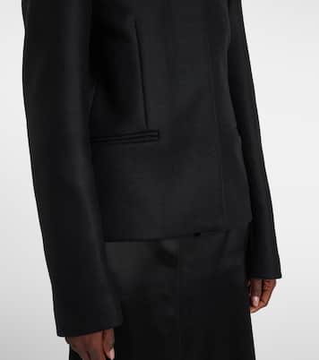 Shearling-trimmed wool-blend jacket | Toteme