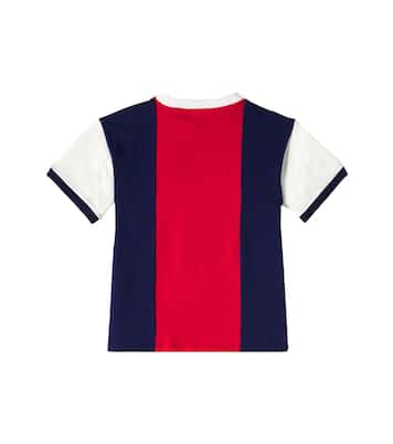 T-shirt in cotone color-block con logo | Gucci Kids