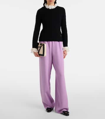 Pantaloni a gamba larga in Cady Couture | Valentino