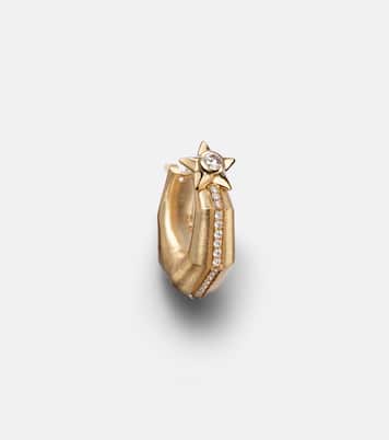 Boucle d'oreille unique Baba Small en or 18 ct et diamants | Marie Lichtenberg
