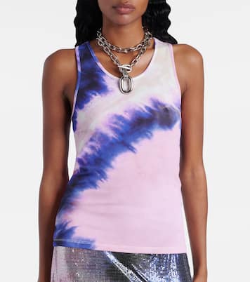Tie-dye jersey tank top | Rabanne