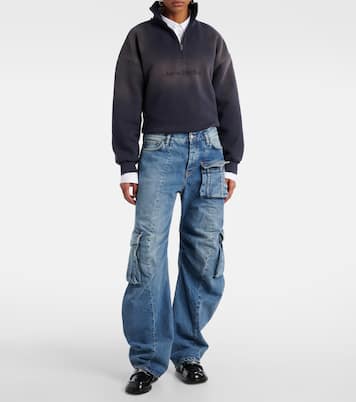 جينز كارغو بأرجل واسعة وخصر منخفض | Acne Studios