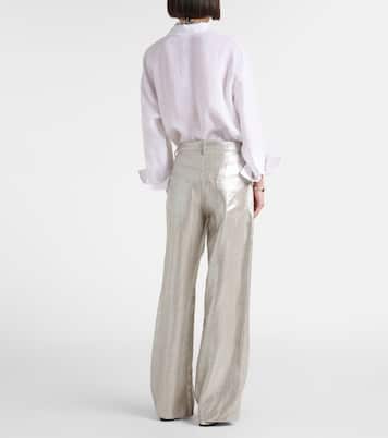 Pantaloni Malika in lino metallizzato a gamba larga | 'S Max Mara