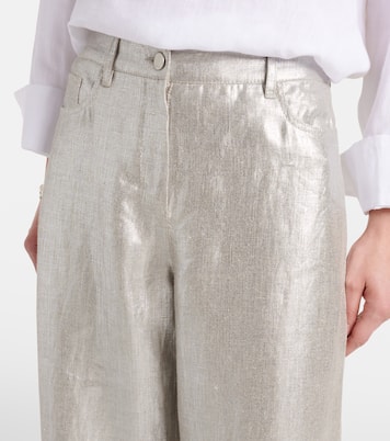 Pantaloni Malika in lino metallizzato a gamba larga | 'S Max Mara